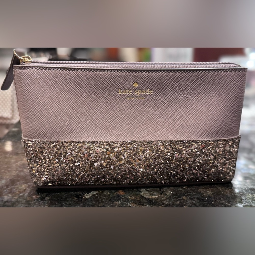 Kate Spade Glitter Makeup Pouch